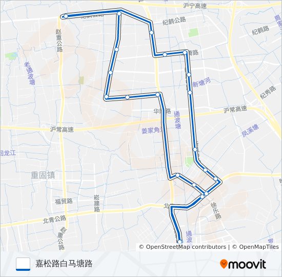 公交华新2路的线路图