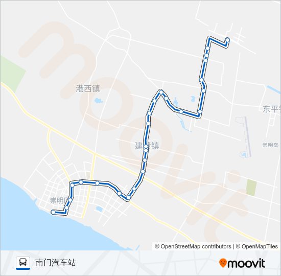 南东专线 Bus Line Map