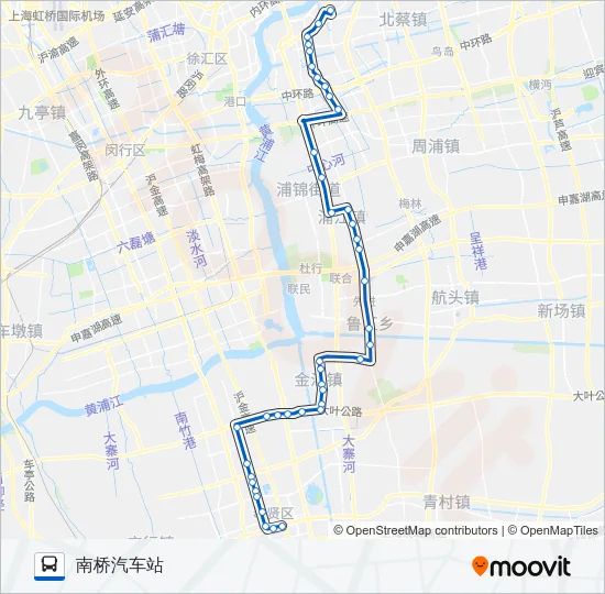 公交南华专路的线路图