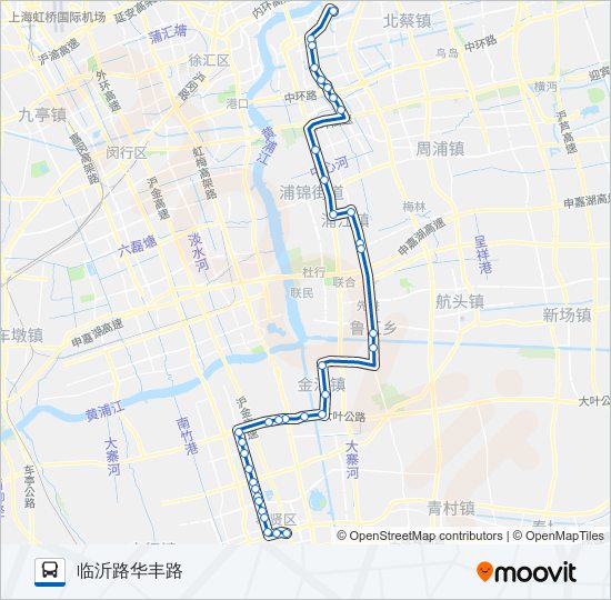 公交南华专路的线路图