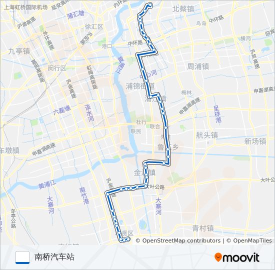公交南华专路的线路图