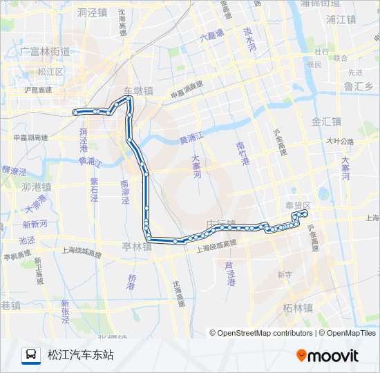 南松专线 Bus Line Map