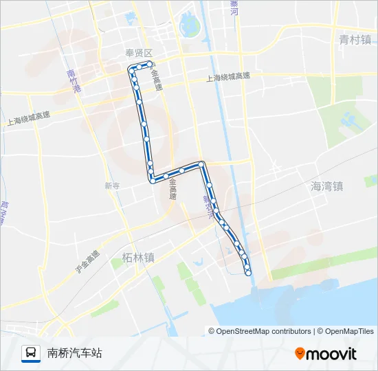 南桥9路 Bus Line Map