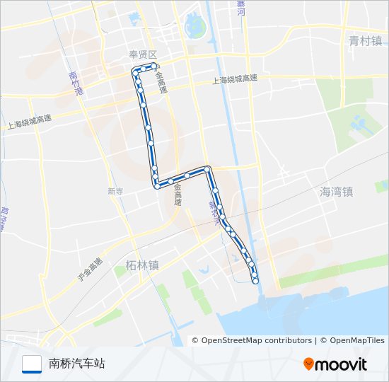 南桥9路 bus Line Map