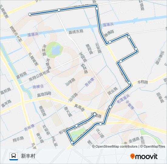 公交南翔1路的线路图