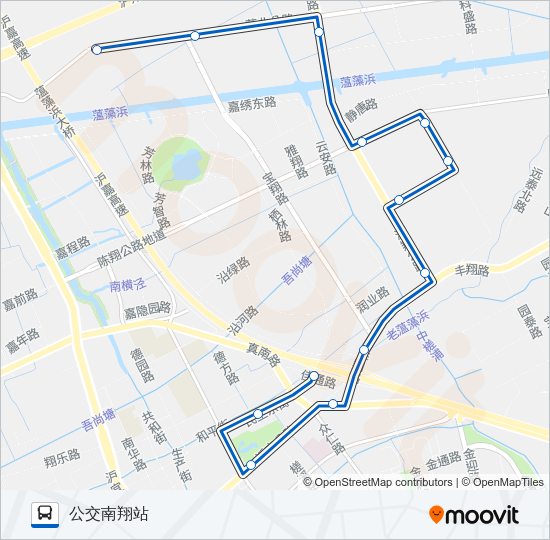 公交南翔1路的线路图