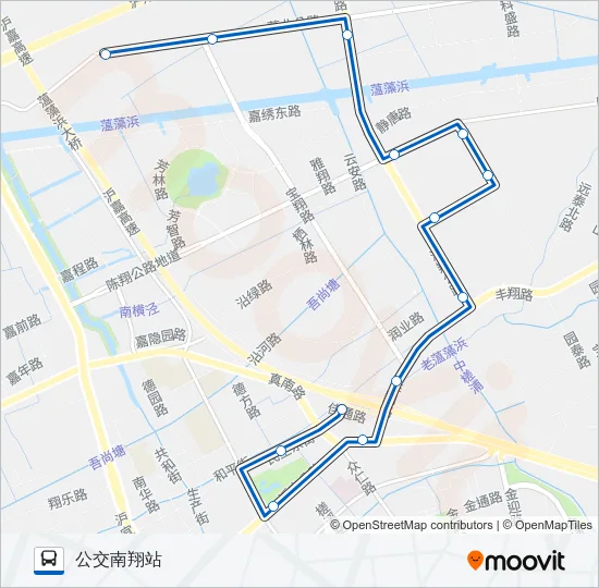 公交南翔1路的线路图