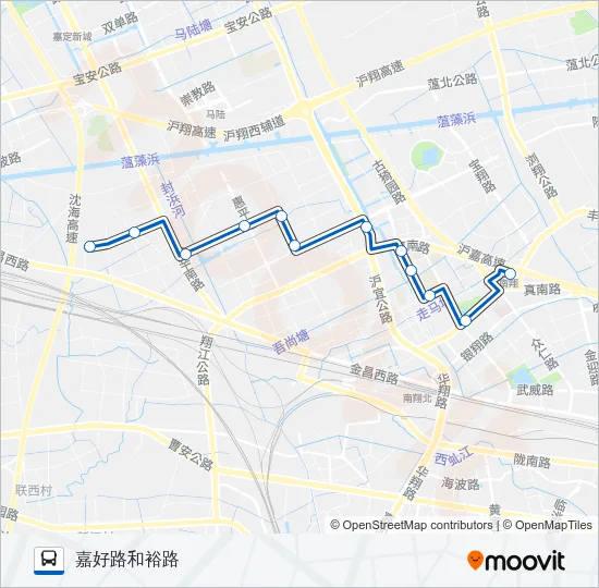 公交南翔2路的线路图