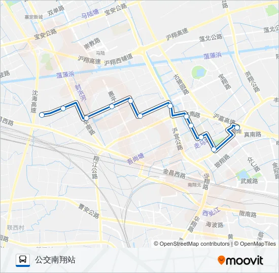 公交南翔2路的线路图