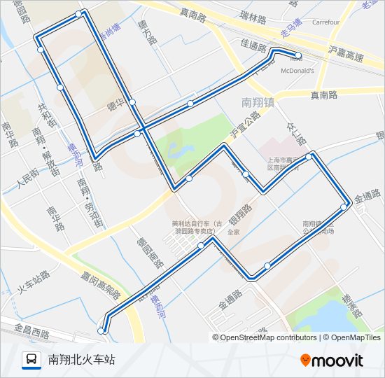 公交南翔3路的线路图