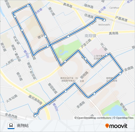 公交南翔3路的线路图