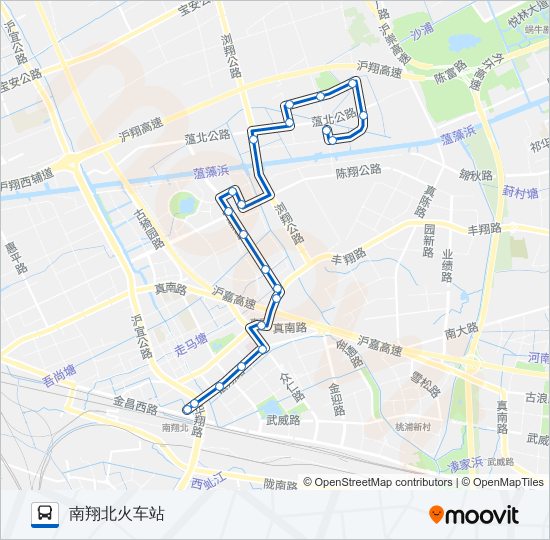 公交南翔4路的线路图