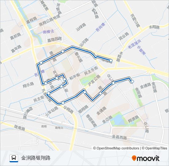 公交南翔5路的线路图