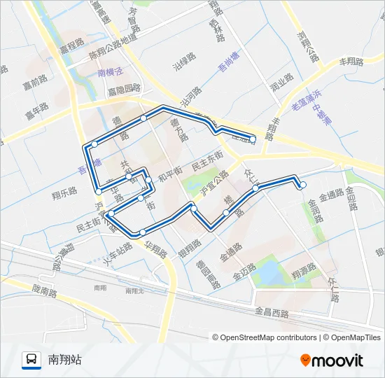 公交南翔5路的线路图