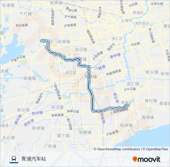 南青专线 Bus Line Map