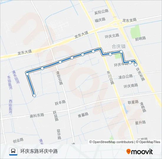 公交合庆1路的线路图
