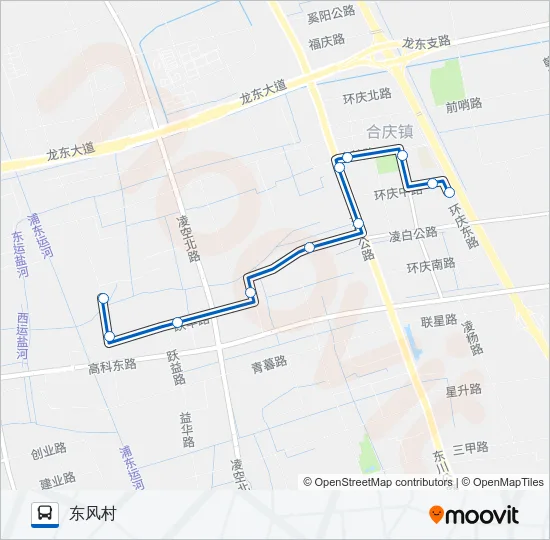 公交合庆1路的线路图