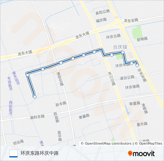 公交合庆1路的线路图