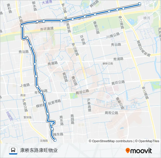 周康1路 Bus Line Map