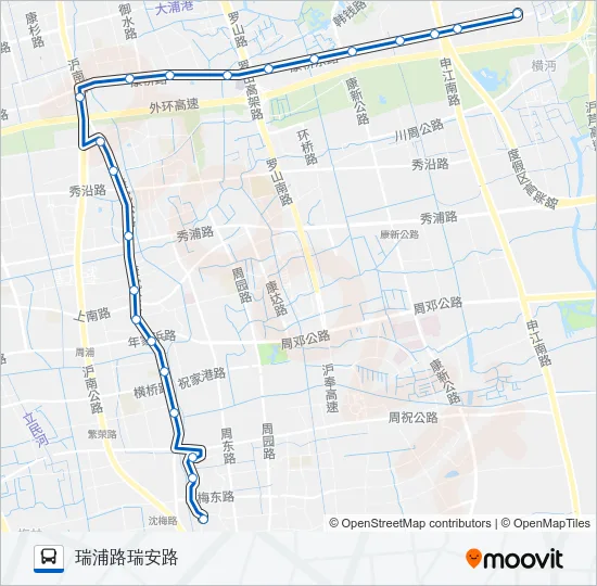 周康1路 Bus Line Map