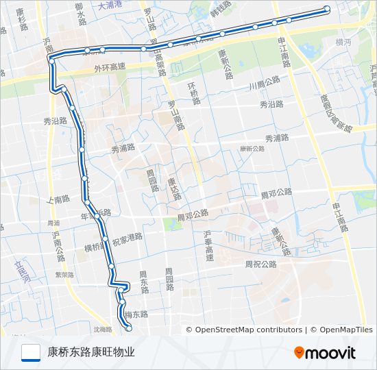周康1路 bus Line Map