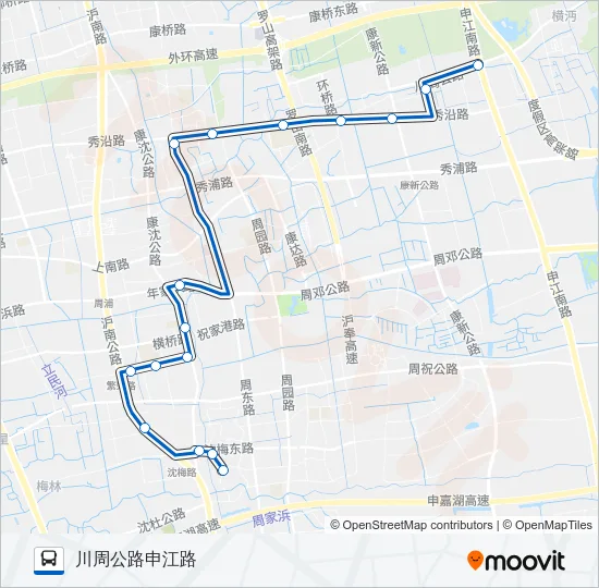 周康2路 Bus Line Map