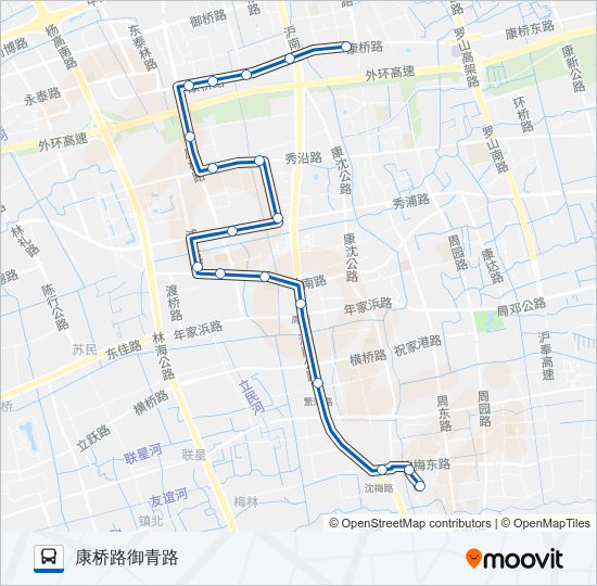 公交周康3路的线路图