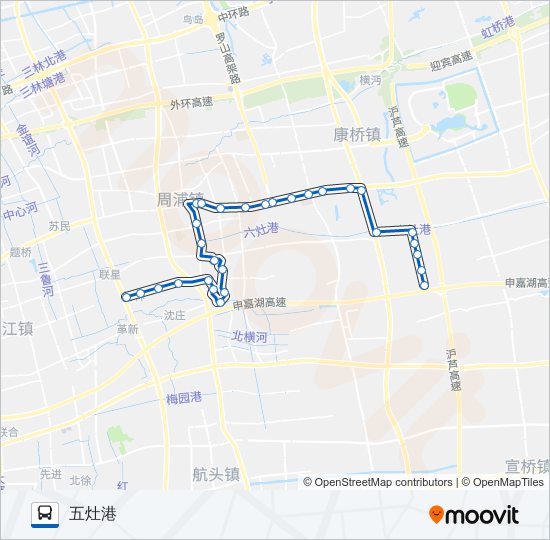 公交周康4路的线路图