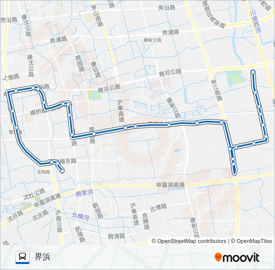 周康5路 Bus Line Map
