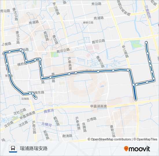 周康5路 bus Line Map