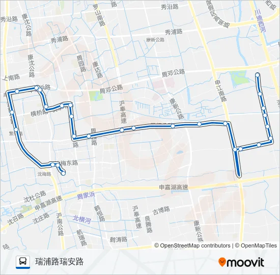 周康5路 Bus Line Map