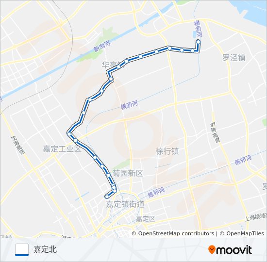 公交嘉唐华路的线路图