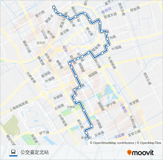 嘉定1路 Bus Line Map