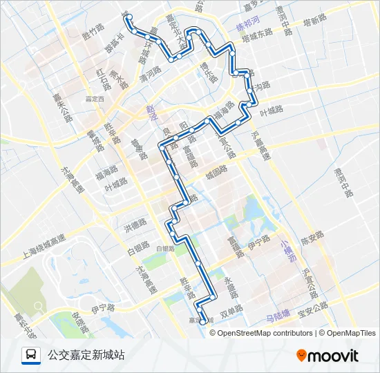 嘉定1路 Bus Line Map