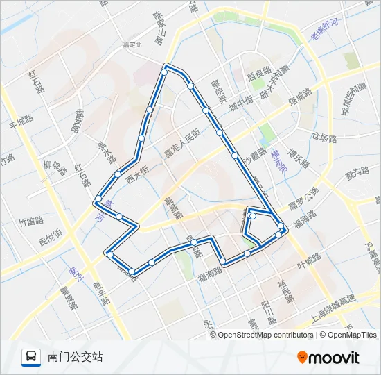 嘉定2路 Bus Line Map