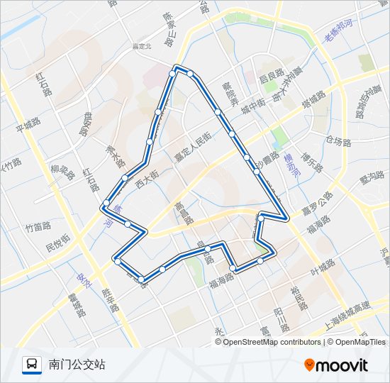 公交嘉定2路的线路图