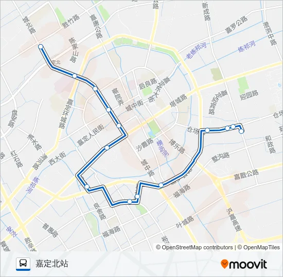 嘉定3路 Bus Line Map