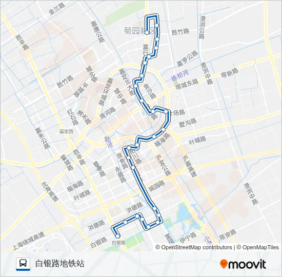 嘉定4路 Bus Line Map
