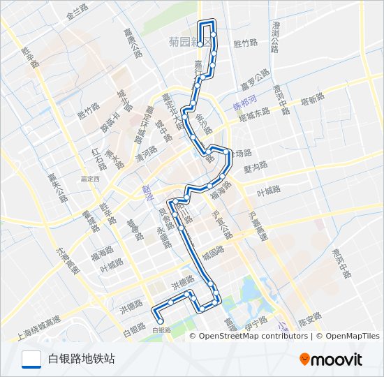 嘉定4路 bus Line Map