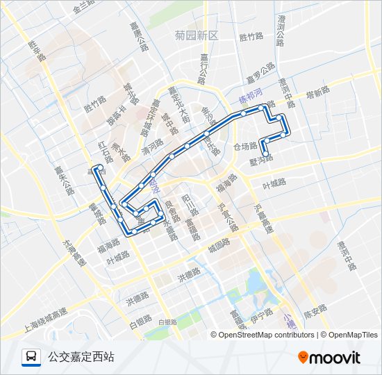 公交嘉定5路的线路图