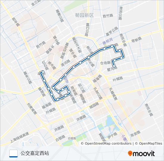 嘉定5路 bus Line Map