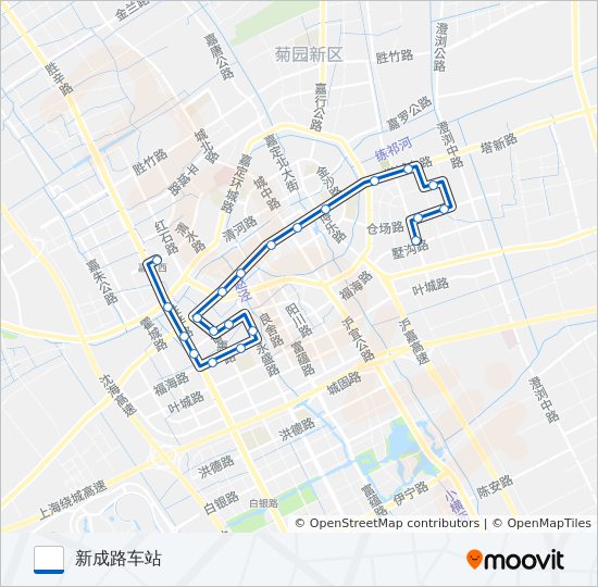 嘉定5路 bus Line Map