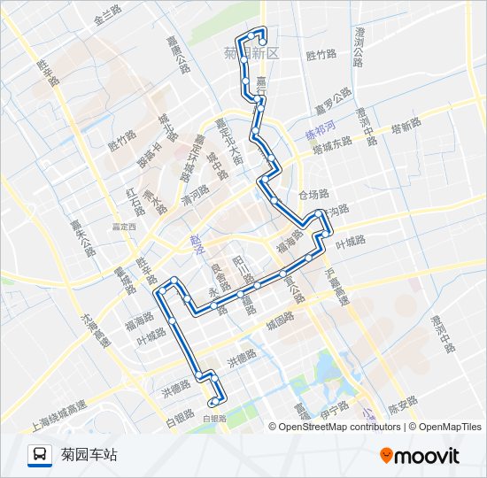 嘉定6路 Bus Line Map