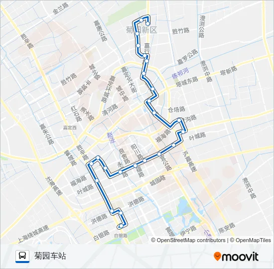 嘉定6路 Bus Line Map