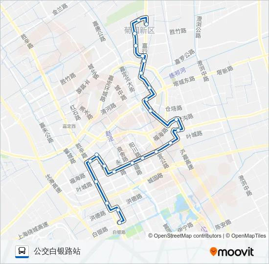 嘉定6路 Bus Line Map