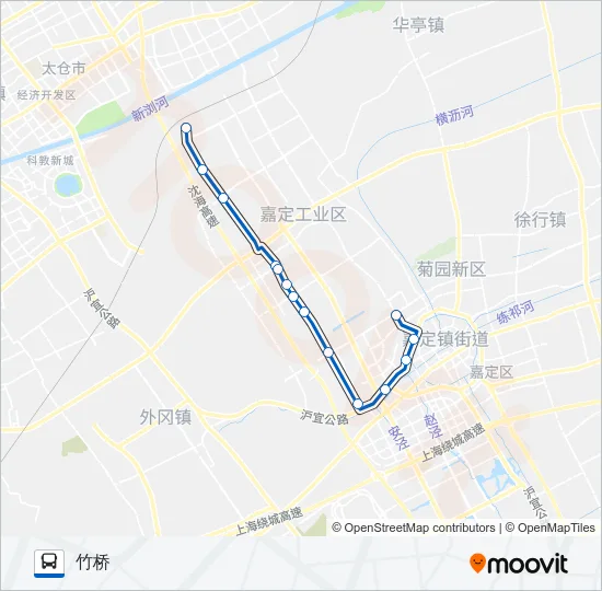 嘉朱专线 Bus Line Map