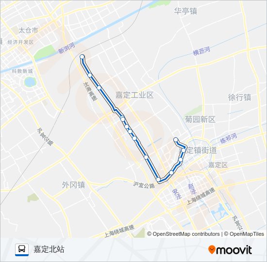 嘉朱专线 bus Line Map