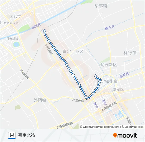 嘉朱专线 Bus Line Map