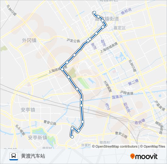 嘉黄专线 Bus Line Map
