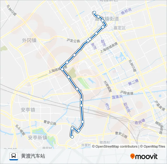 嘉黄专线 Bus Line Map